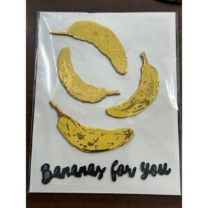 American Crafts Bananas For You Stickers 7pc Scrapbooking 379492 Yellow Black
